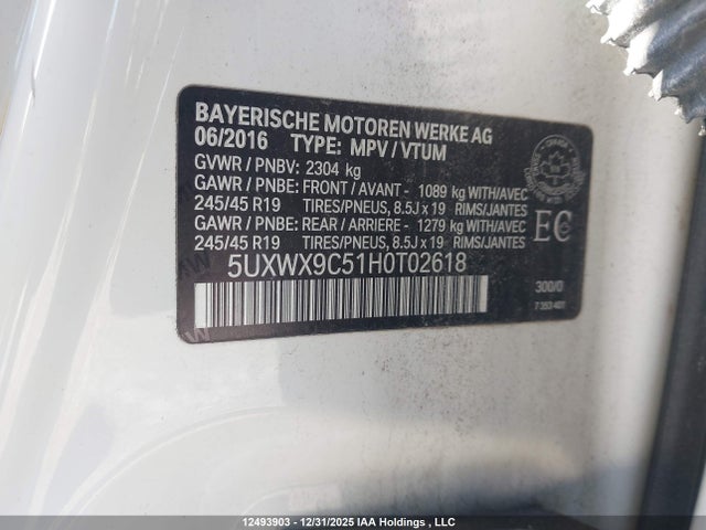 5UXWX9C51H0T02618 BMW X3 Xdrive28i