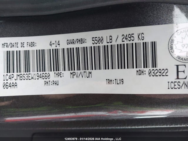 Jeep Cherokee 2014 1C4PJMBS3EW194660 Image 9
