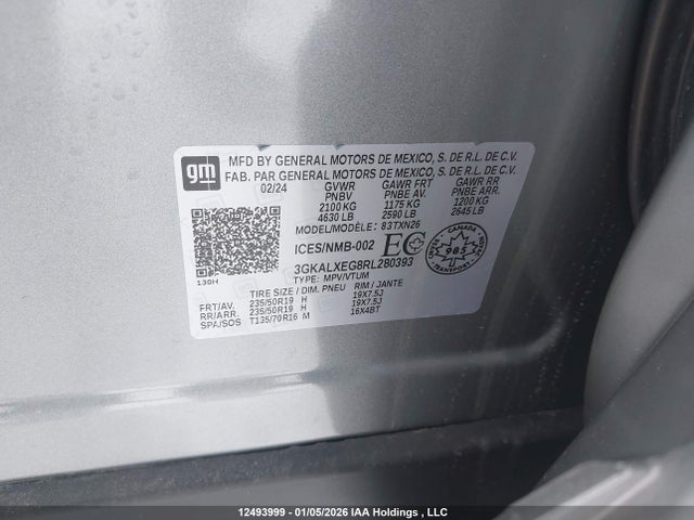 Aukcja sprzedaży 2024 Gmc Terrain Denali, vin: 3GKALXEG8RL280393, numer aukcji: 12493999