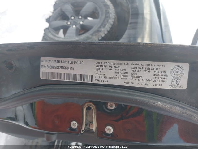 Dodge 1500 2021 3C6RR7KT2MG614716 Image 9