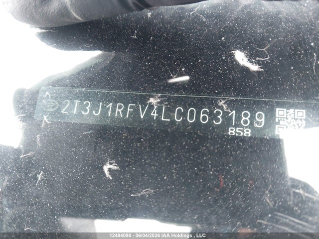 12494098 :رقم المزاد ، 2T3J1RFV4LC063189 vin ، 2020 Toyota Rav4 Adventure/trd Off Road مزاد بيع