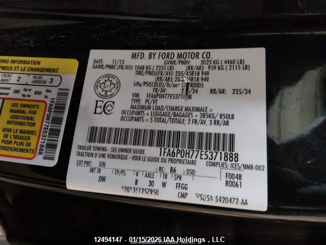 Aukcja sprzedaży 2014 Ford Fusion Se, vin: 1FA6P0H77E5371888, numer aukcji: 12494147