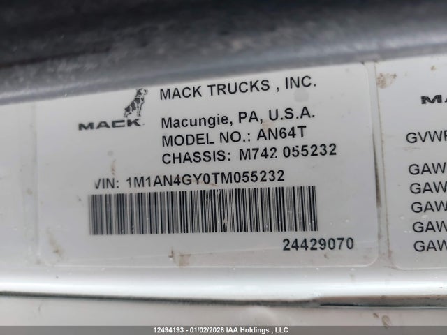 1M1AN4GY0TM055232 Mack Anthem