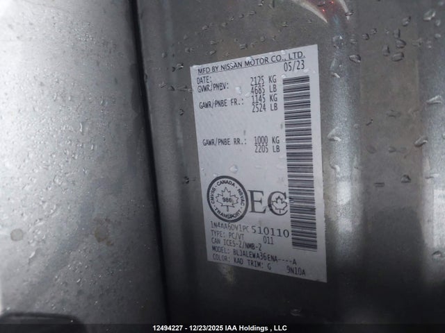 1N4AA6DV1PC510110 Nissan MAXIMA SL
