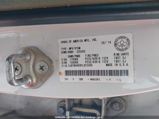 Acura Rdx Tech Package 2015 5J8TB4H59FL803588 Image 9