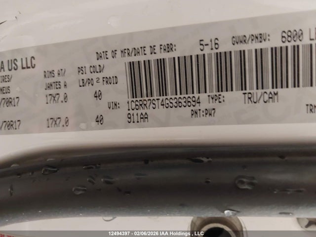 RAM 1500 St 2016 1C6RR7ST4GS363694 Image 9