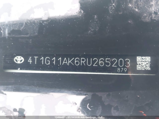 4T1G11AK6RU265203 Toyota CAMRY SE