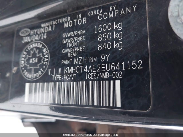Продаж на аукціоні авто 2014 Hyundai Accent L, vin: KMHCT4AE2EU641152, номер лоту: 12494555