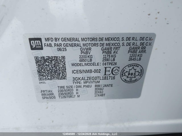 3GKALZEG0TL181716 GMC Terrain Denali Awd