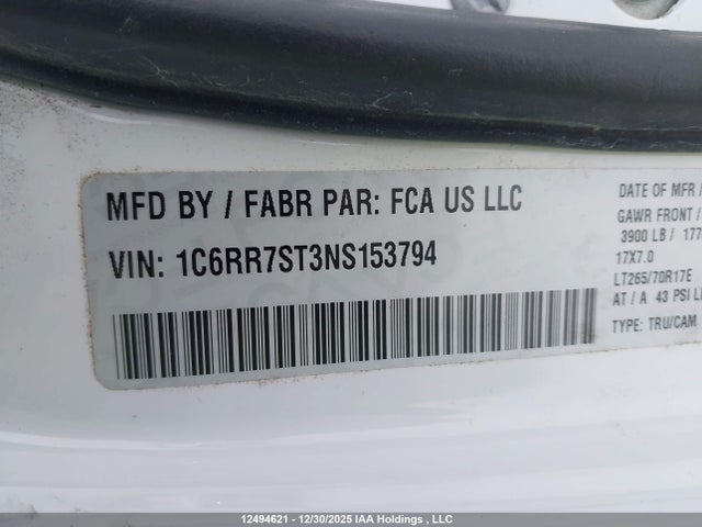 1C6RR7ST3NS153794 RAM 1500 Classic Tradesman