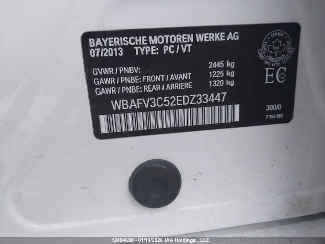 Продаж на аукціоні авто 2014 Bmw 535 D Xdrive, vin: WBAFV3C52EDZ33447, номер лоту: 12494638