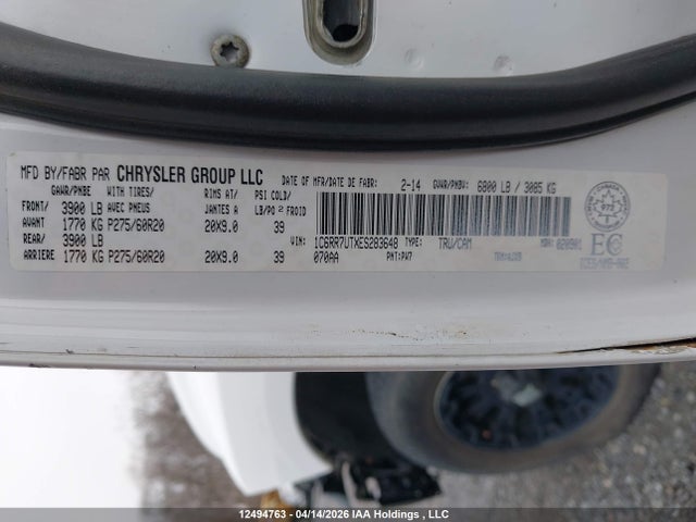 Aukcja sprzedaży 2014 Dodge Ram 1500, vin: 1C6RR7UTXES283648, numer aukcji: 12494763