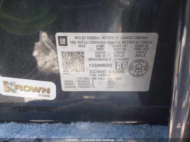Chevrolet Silverado 1500 Ld Lt 2019 2GCVKPEC1K1100286 Image 28
