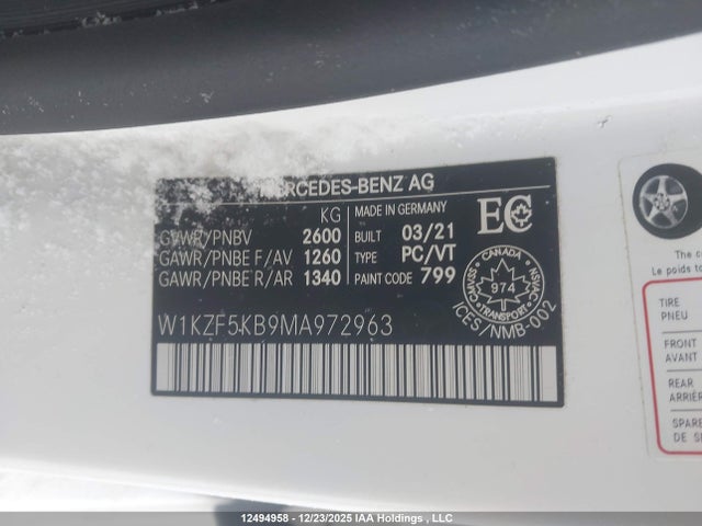 W1KZF5KB9MA972963 Mercedes-Benz E 450 4matic
