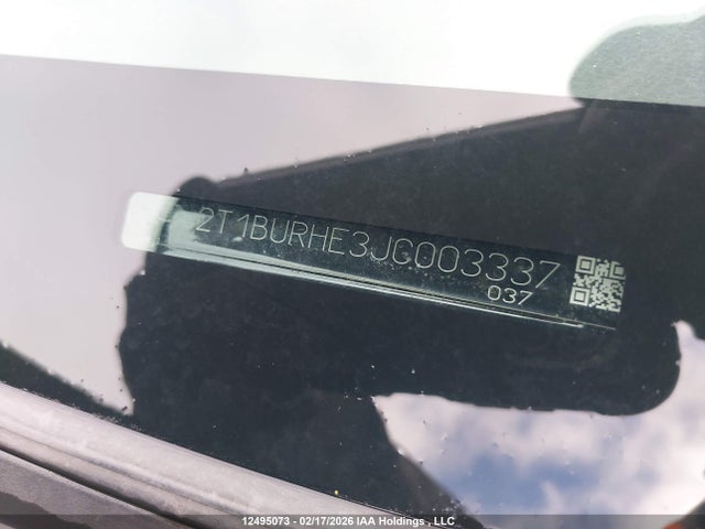 2T1BURHE3JC003337 Toyota Corolla L/le/xle/se/xse