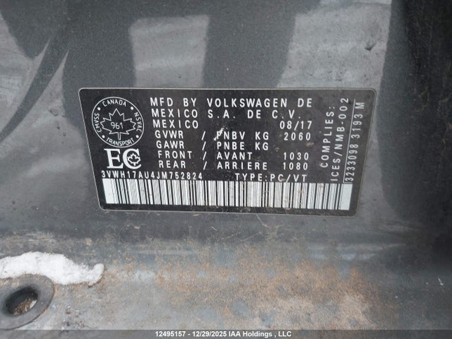 3VWH17AU4JM752824 Volkswagen Golf Alltrack 1.8 Tsi