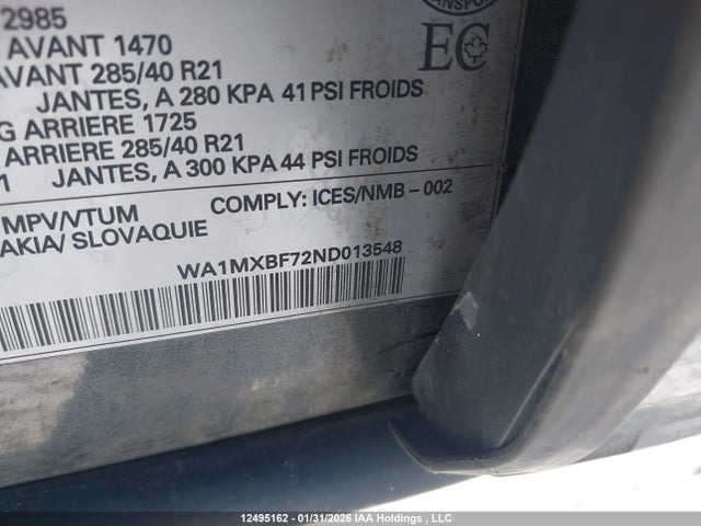 WA1MXBF72ND013548 Audi Q7 Progressiv