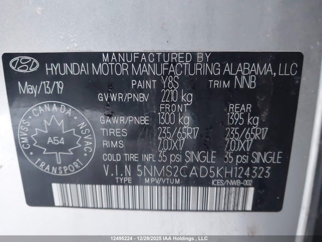 Hyundai Santa Fe Essential 2019 5NMS2CAD5KH124323 Image 9