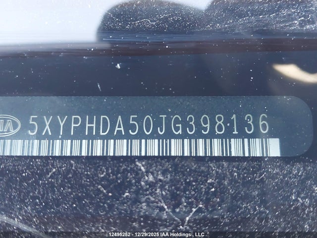 5XYPHDA50JG398136 KIA SORENTO EX