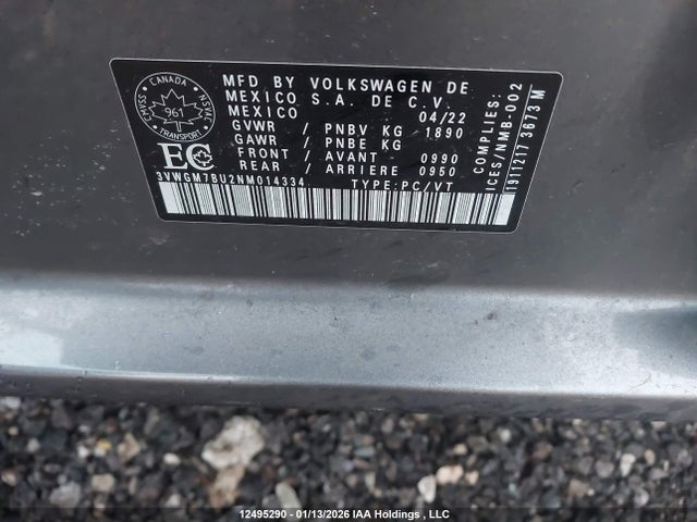 Volkswagen Jetta 2022 3VWGM7BU2NM014334 Image 9