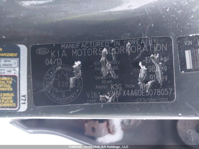 KNAFX4A60E5078057 KIA Forte