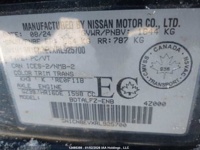 Nissan Versa 2024 3N1CN8EVXRL925700 Image 18