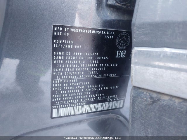 3VV4B7AX6JM097186 Volkswagen Tiguan Sel Premium