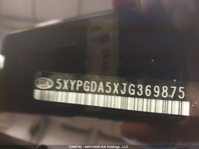 5XYPGDA5XJG369875 KIA Sorento Lx/l