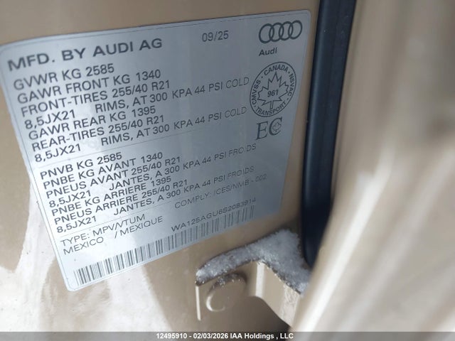 WA125AGU6S2083914 Audi New Sq5 3.0t Progressiv