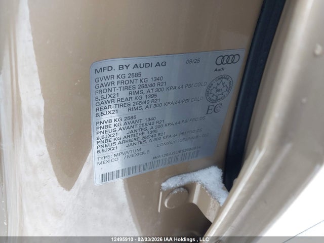 WA125AGU6S2083914 Audi New Sq5 3.0t Progressiv