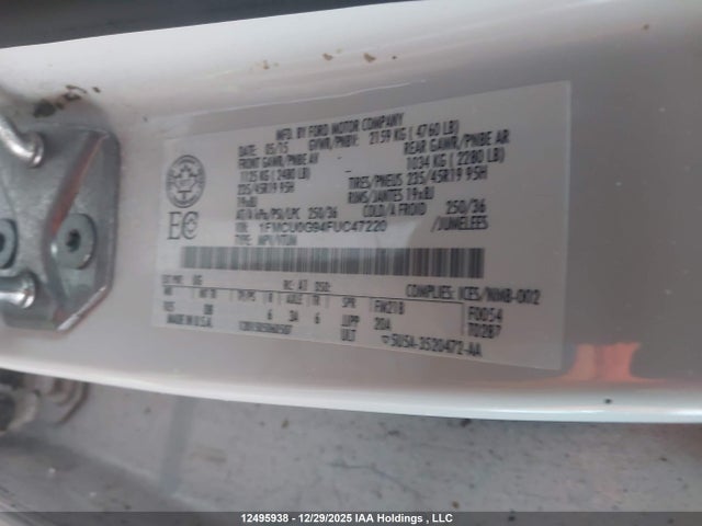 1FMCU0G94FUC47220 Ford ESCAPE SE