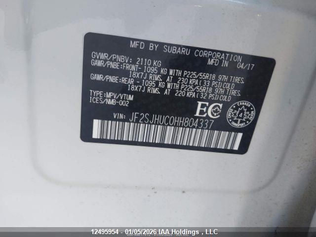 JF2SJHUC0HH804337 Subaru Forester 2.0xt Limited/2.0xt Touring