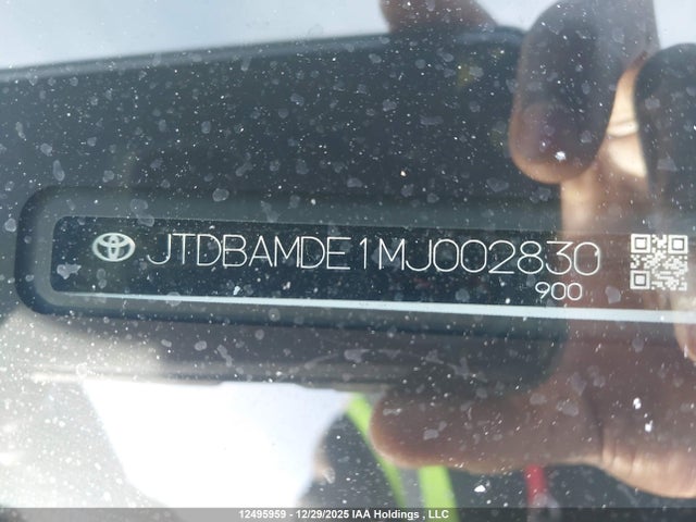 JTDBAMDE1MJ002830 Toyota Corolla Hybrid Base W/li Battery