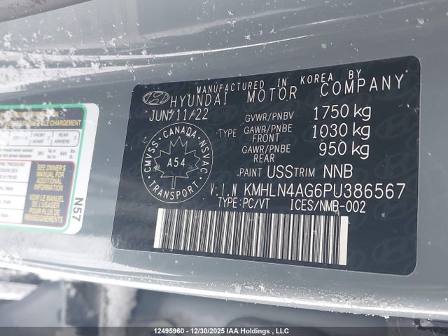 Продажа на аукционе авто 2023 Hyundai Elantra Luxury Ivt, vin: KMHLN4AG6PU386567, номер лота: 12495960