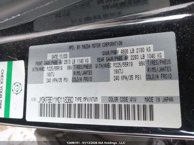 JM3KFBEY1M0118380 Mazda Cx-5 Signature