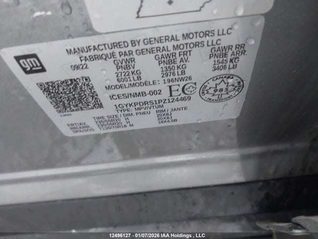 1GYKPDRS1PZ124469 Cadillac Xt6 Premium Luxury
