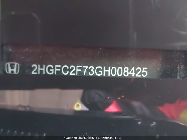 Продаж на аукціоні авто 2016 Honda Civic Ex, vin: 2HGFC2F73GH008425, номер лоту: 12496150