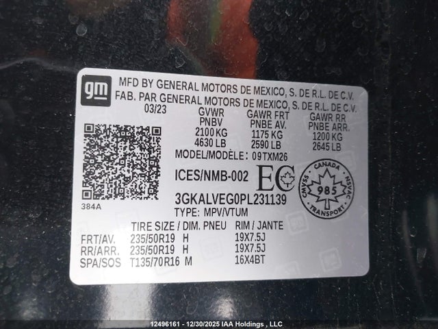 3GKALVEG0PL231139 GMC Terrain Slt