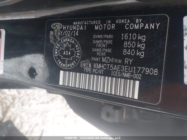 KMHCT5AE3EU177908 Hyundai ACCENT GL