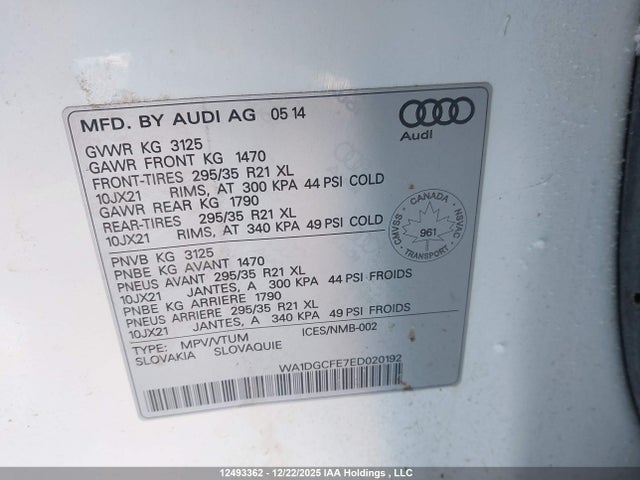 WA1DGCFE7ED020192 Audi Q7