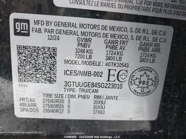 3GTUUGE84SG223010 GMC Sierra K1500 Denali