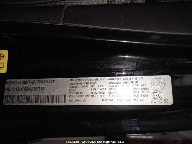1C4JJXP6XMW867588 Jeep Wrangler Unlimited Sahara 4xe