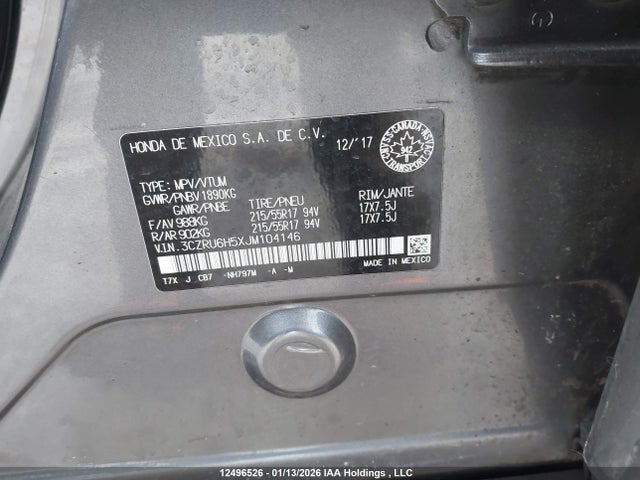 3CZRU6H5XJM104146 Honda HR-V EX