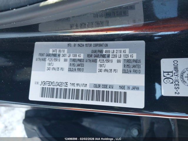 JM3KFBDM3J0428105 Mazda Cx -5 Gt 4dr Awd