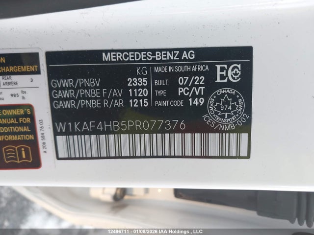 W1KAF4HB5PR077376 Mercedes-Benz C 300 4matic
