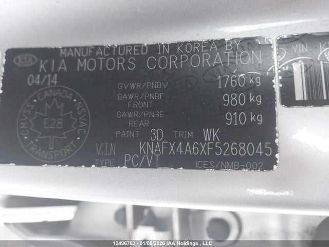 KNAFX4A6XF5268045 KIA FORTE LX
