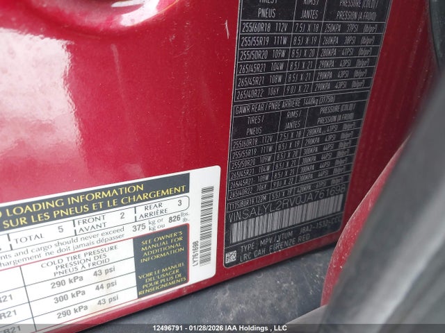 SALYL2RV0JA761698 Land Rover Range Rover Velar P380 Se/p380 Se R-dynamic