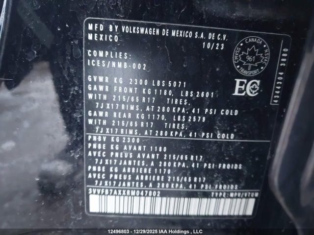 Volkswagen TIGUAN S 2024 3VVFB7AXXRM047802 Image 9