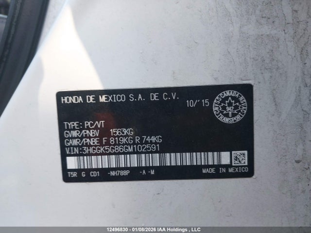 Honda Fit Ex-l Navi 2016 3HGGK5G86GM102591 Image 9