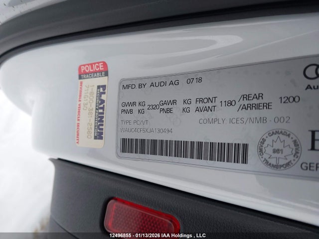 WAUC4CF5XJA130494 Audi S5 SPORTBACK